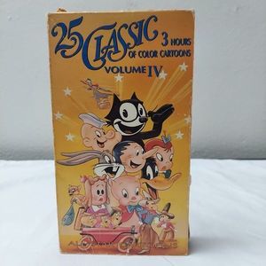 25 Classic 3 Hours Of Color Cartoons Volume IV VHS 1991 Burbank Video Felix Bugs